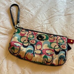 Colorful coach convertible clutch / bag